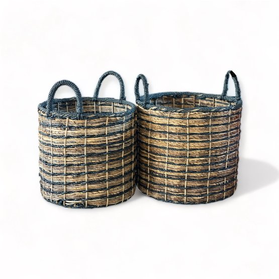 Round Basket B2RN14.WH-RF handicraft